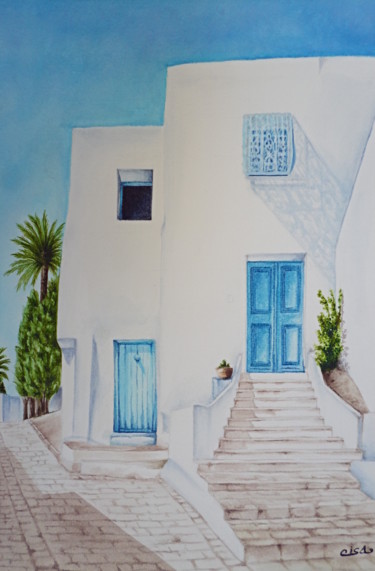 Sidi Bou Saïd, ruelle - Tunisie.